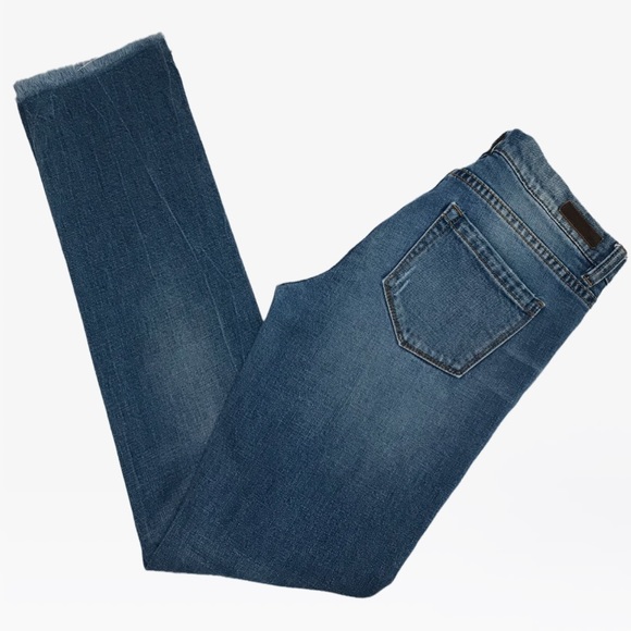 Blank NYC Distressed Raw-Hem Deep Cuff Straight Jeans 26 - Picture 7 of 14